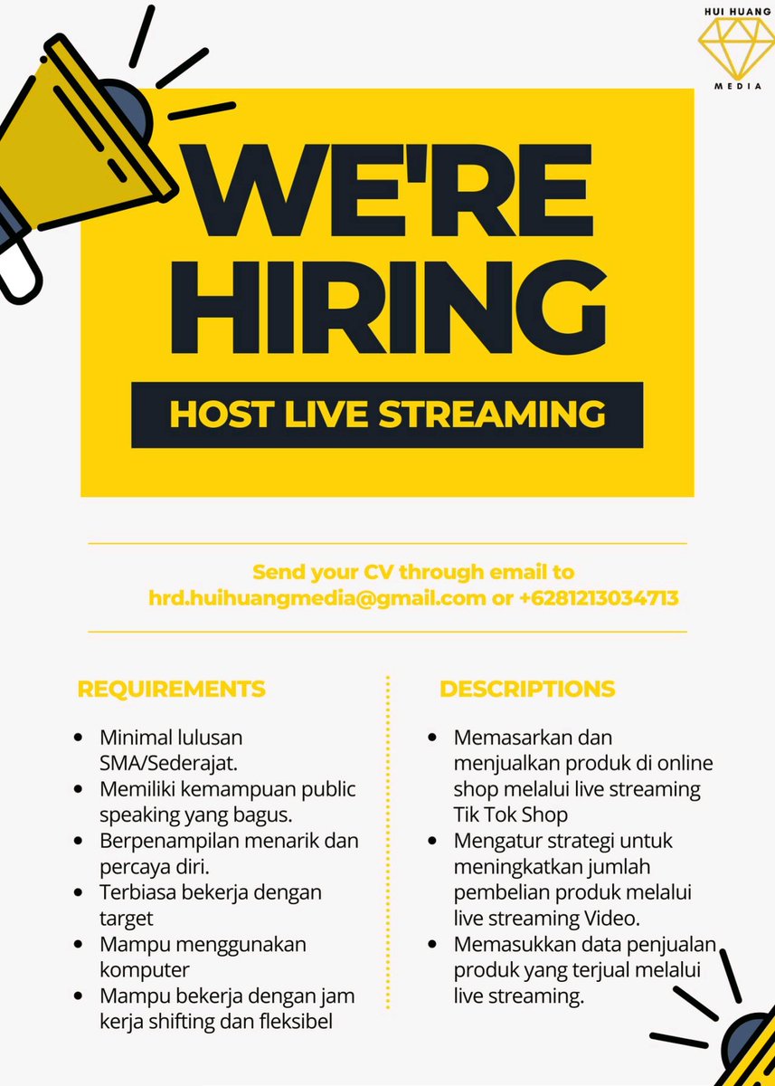 mimin budiman <a href="/hrdbacot/">HRD BACOT</a>  boleh minta tolong di RT atau bantu share. Bagi yang doyan cuap2 atau doyan tampil di sosmed, cocok banget nih #lokercot thank you 🙏🙏