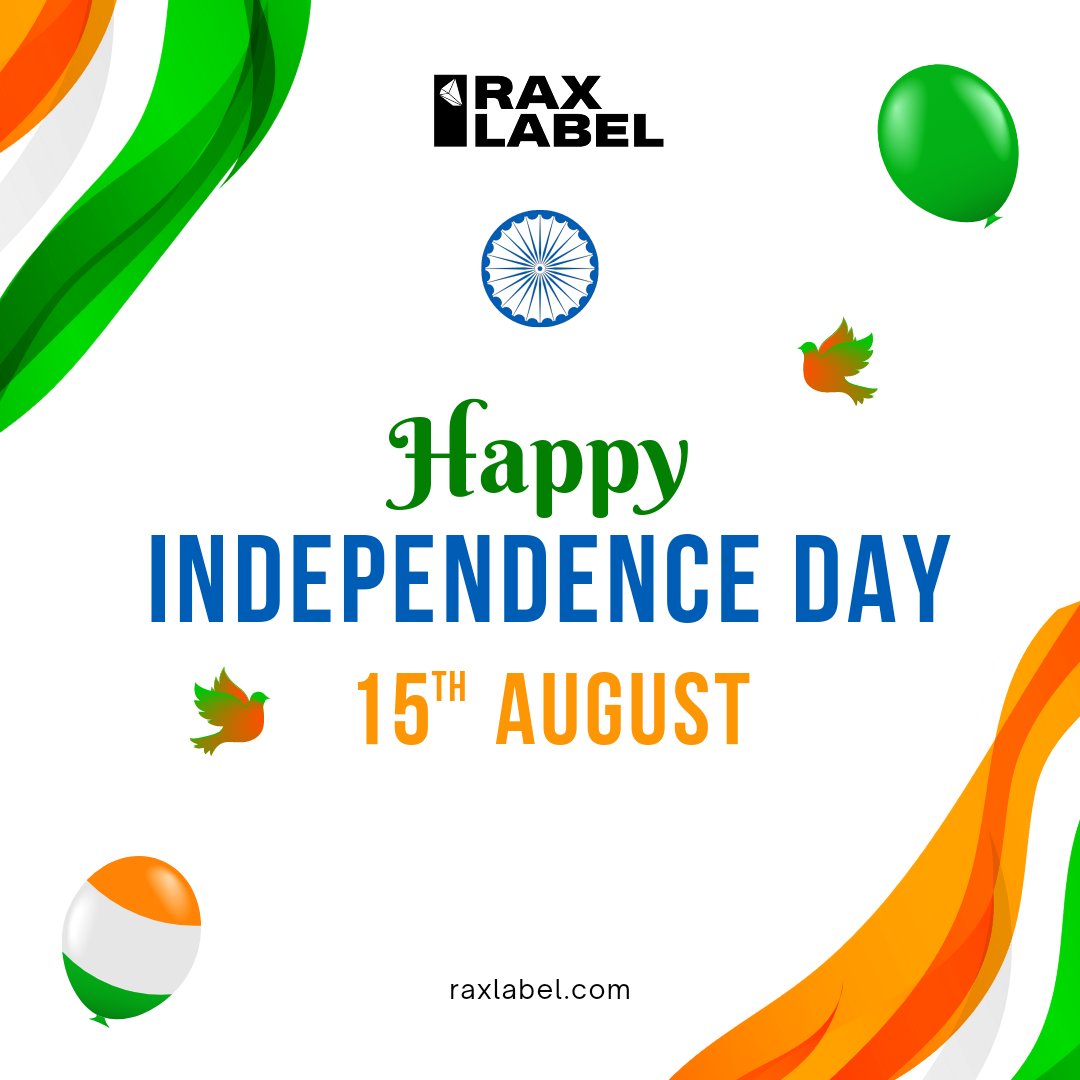 RAXLabel's tweet photo. Freedom is in our minds and faith is in our hearts. Pride is in our soul and love for the nation in our blood. Let’s make it a cheerful day!! 🇮🇳 https://t.co/swBb8kmeQC