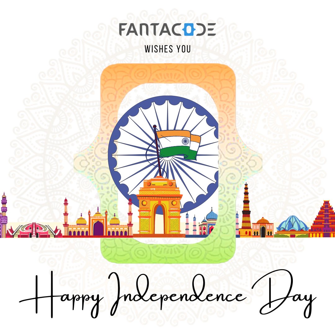 fantacode's tweet photo. "At the stroke of the midnight hour, when the world sleeps, India will awake to life &amp; freedom."

The freedom we enjoy today is the sacrifice of many. Here we have a day that marks 75 years of hard earned freedom .
FantaCode wishes all Indians a very Happy Independence Day. https://t.co/QCe2LEH9gC