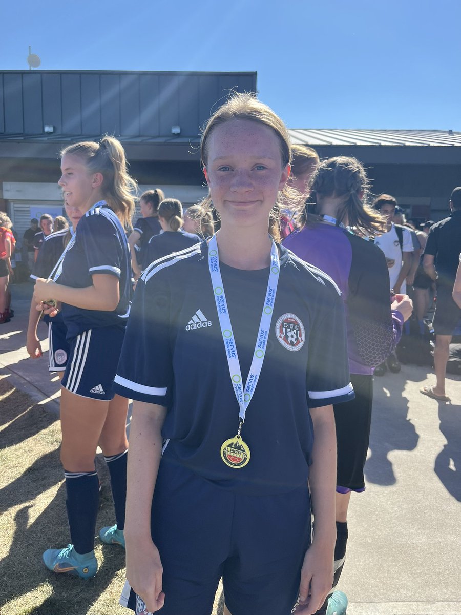 mhozack's tweet photo. Ivy played so well after just joining @LethSoccer a few weeks ago and met some great teammates and friends! And deserved a gold in my mind but came out with a Silver medal at the @AlbertaSoccer 2022 Provincial u17T2 championships! #goivygo https://t.co/RcgCHqGbmK