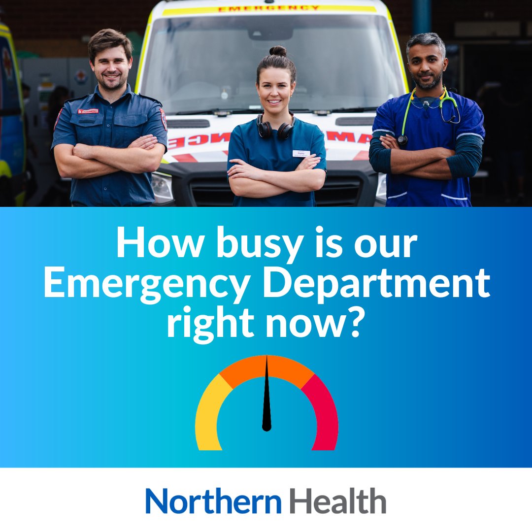 Northern Health (@northernhealth_) on Twitter photo Wondering how busy our Emergency Department is? Visit nh.org.au/emergency-depa… for a real-time update. If you have a non-life-threatening emergency, you can connect to to the Virtual ED from the comfort of your home: nh.org.au/virtual-emerge… #wearenorthern #safekindtogether Wondering how busy our Emergency Department is? Visit nh.org.au/emergency-depa… for a real-time update. If you have a non-life-threatening emergency, you can connect to to the Virtual ED from the comfort of your home: nh.org.au/virtual-emerge… #wearenorthern #safekindtogether