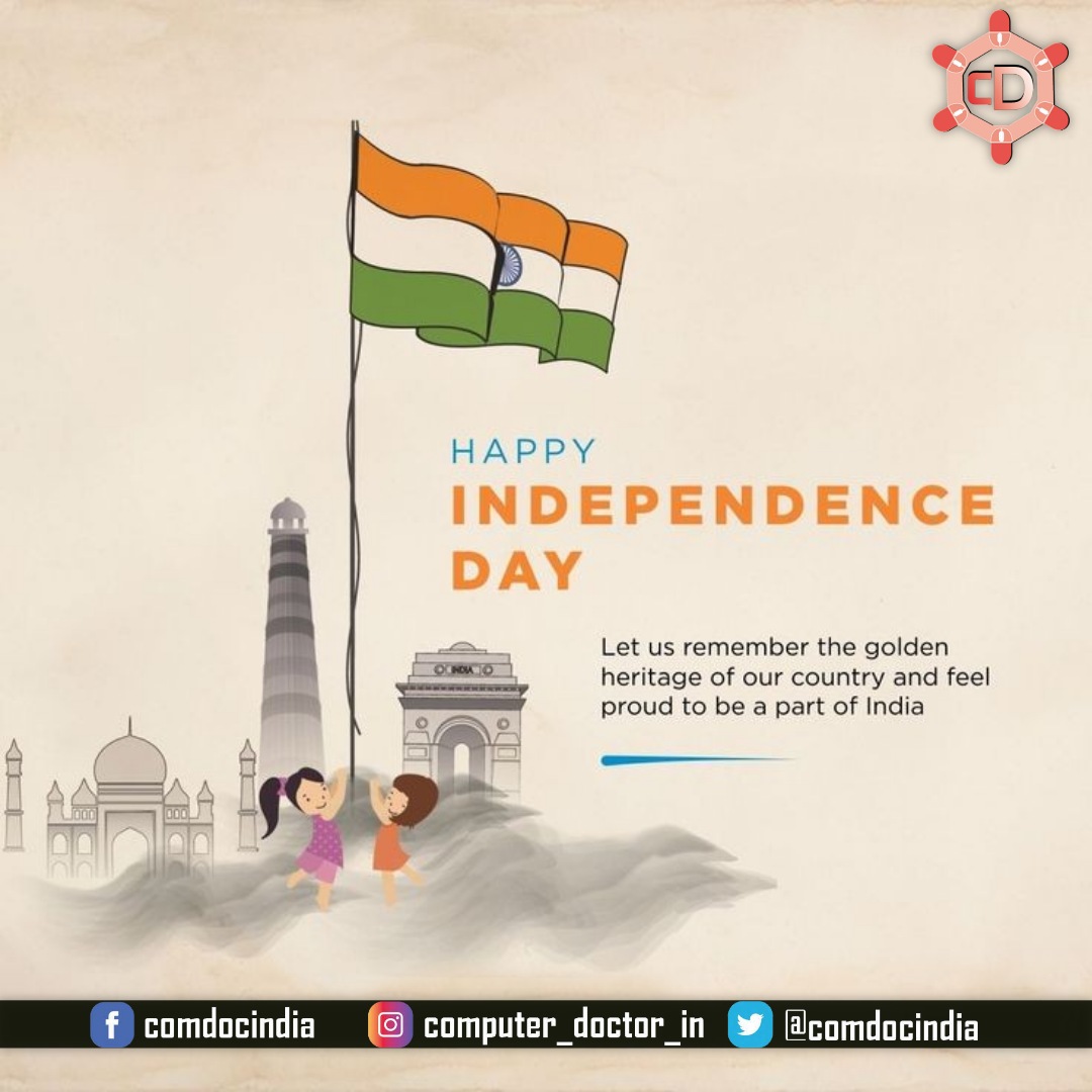 comdocindia's tweet photo. आजादी का प्रतिक है 15 अगस्त,
राष्ट्रीय पर्व है 15 अगस्त,
स्वतंत्रता सेनानियों का बलिदान है 15 अगस्त,
देश की शान है 15 अगस्त।
स्वतंत्रता दिवस की हार्दिक शुभकामनाएं! https://t.co/xJVynog94n