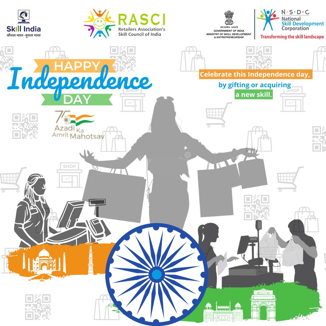 RasciOnline's tweet photo. As India celebrates yet another glorious year of Independence, RASCI wishes you a Very Happy Independence Day!

Celebrate this Independence Day, by gifting or acquiring a skill.

@NSDCINDIA
@MSDESkillIndia

#Independenceday2022 #HarGharTiranga #AmritMahotsav #MainBharatHoon https://t.co/smhI3SYWYO