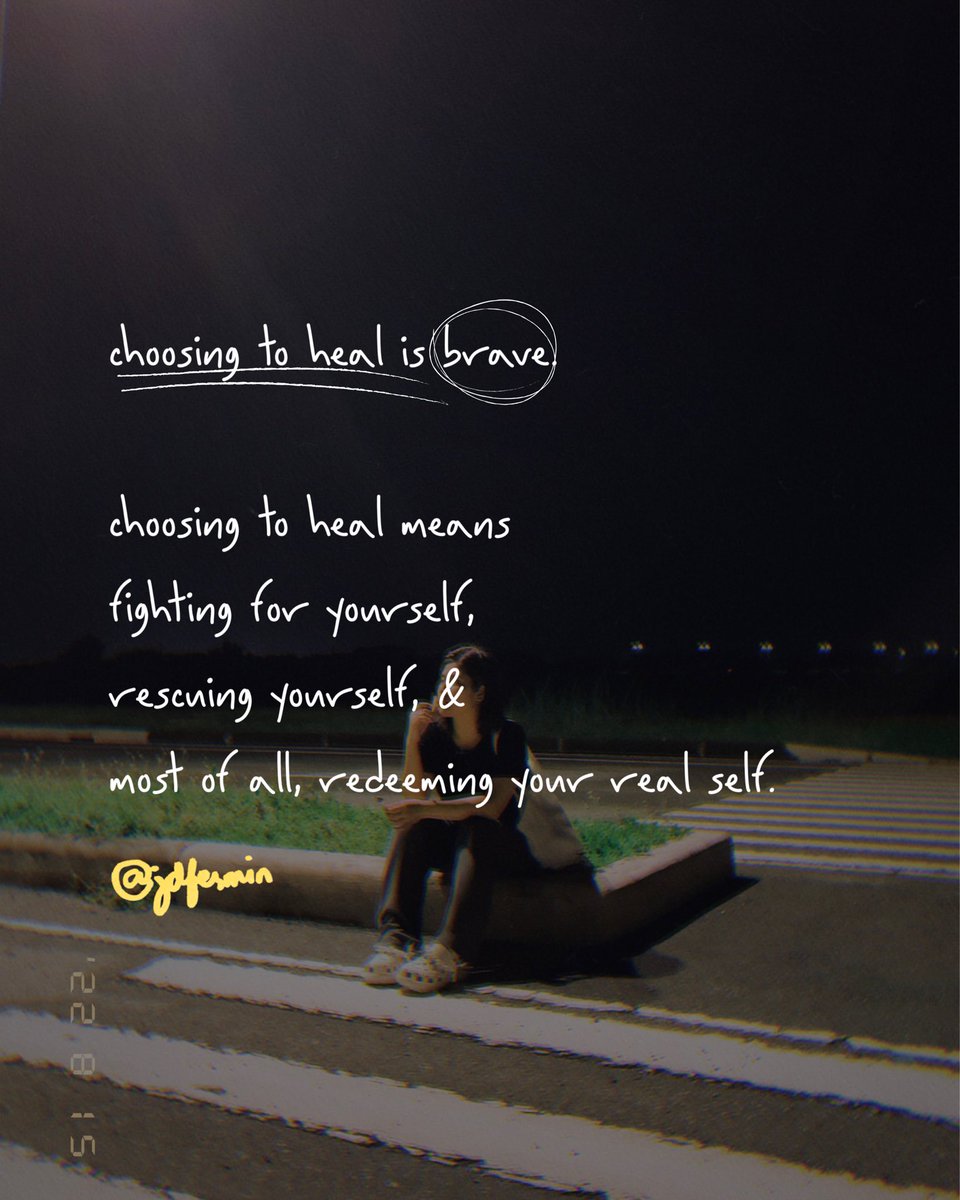 jervyfermin's tweet photo. the key word is "choose".

healing is an intentional decision that only you can make it for yourself.

it will require conscious &amp; consistent effort from you.

it's not going to be easy. it's going to be hard, &amp; painful.

but hey... choosing healing means choosing YOU. https://t.co/qyYSRH9g4F