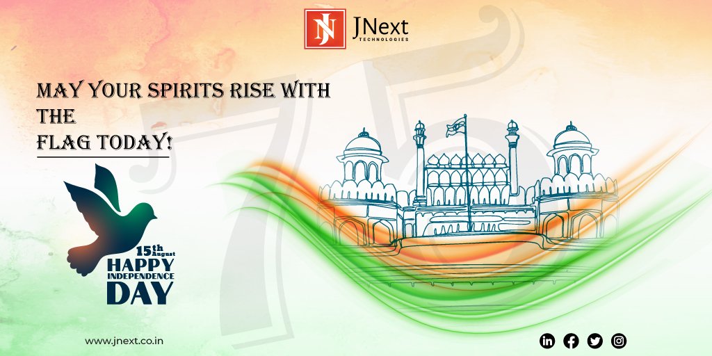 jnextservices's tweet photo. Happy 75th Independence day to all... 🇮🇳🇮🇳

We are blessed to have a right to speak and to be heard. Right several brave souls fought for.

#independenceday2022 #aazadikaamritmahotsav #freedom #75yearsofindependence #platinumjubilee #jnext #jnexttechnologies https://t.co/7VKTsyQz07