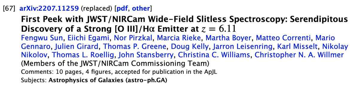 fengwu_sun's tweet photo. Did I just write the first accepted JWST paper (with real, scientific data) in a peer-reviewed journal? https://t.co/vCDobXF5hA