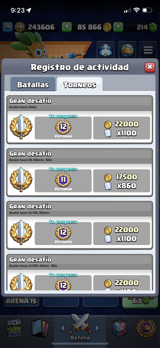 100 gds como se supone😉 el que la lleva en el clash😈