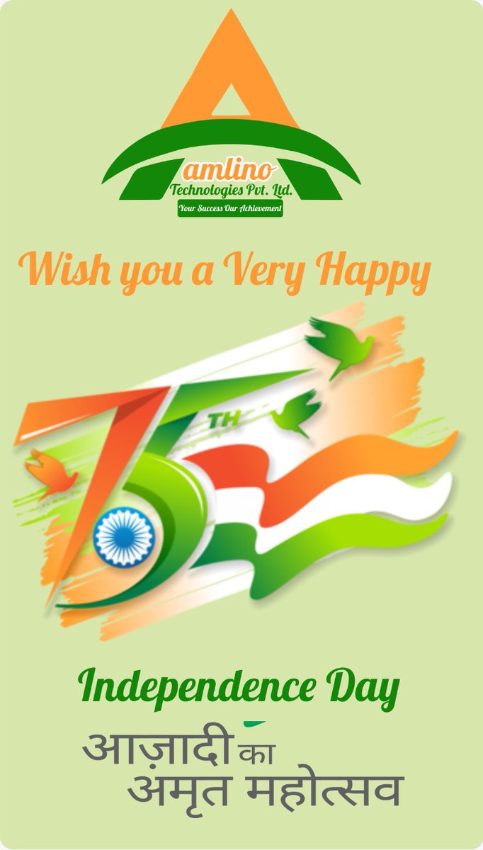 amlinotech's tweet photo. Let your spirits fly high with the Indian flag today.
Happy Independence Day 🇮🇳
#independenceday2022 #azaadikaamritmahotsav #indianflag #softwarecompany #management #digitalamarketing #digitization #75yearsofindependence https://t.co/qkv91KdiTo