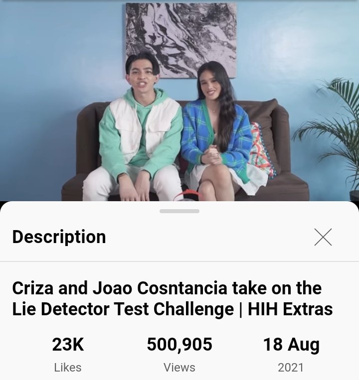 nicslovescriza's tweet photo. CrizJo's Lie Detector Test Challenge is now have 500k views and 23k likes on YouTube!!

#CrizJo
#HIHExtras https://t.co/IesCJhgguB