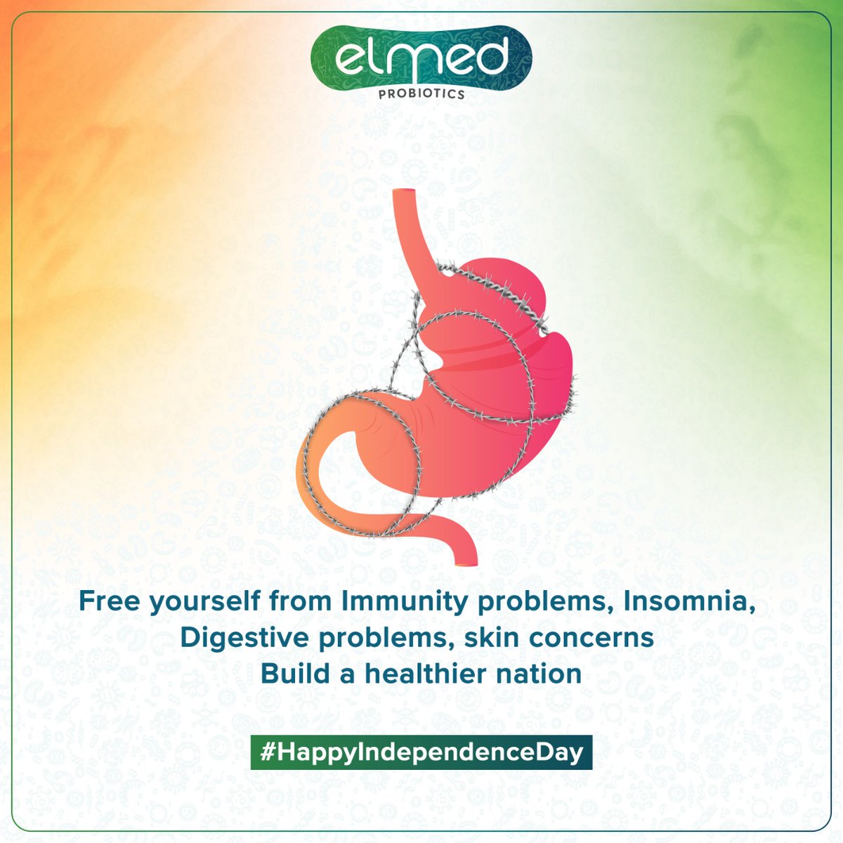 ElmedLife's tweet photo. The nation is as perfect or imperfect as its people. Let’s contribute by taking good supplements and maintaining a healthy nation.
Happy Independence Day from Elmed Family!
.
.
.
.
#AzaadiKaAmritMahotsav #IndependenceDay #IndependenceDay2022 #probiotics #guthealth https://t.co/XCD60u6v0L