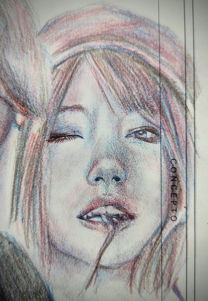 jigoro81500061's tweet photo. Emotion study: flirty

The second one looks like she have a snake tongue, but she is biting the leg of a sunglasses :p

I hope you like it ❤️

#pencildrawing #colorpencilsketch #coloredpencil #emotionstudy #emotiondrawing #flirty #jisoo #taehyung #genderbend @jigoro81500061 https://t.co/sQSmQUidfj