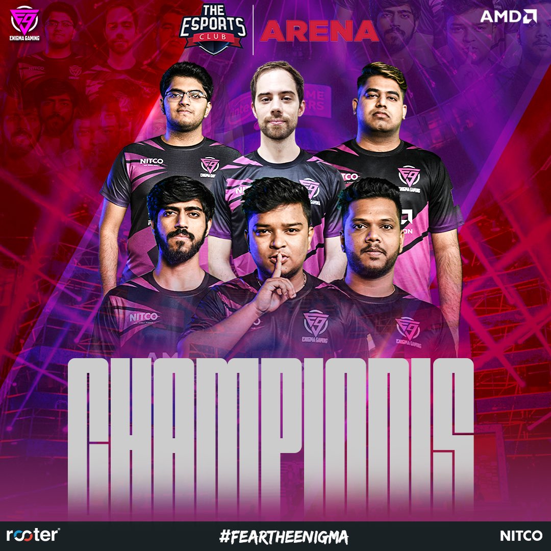 EnigmaGaming_gg's tweet photo. CHAMPIONS! We did it #EGFighting https://t.co/LJukZRTcmg