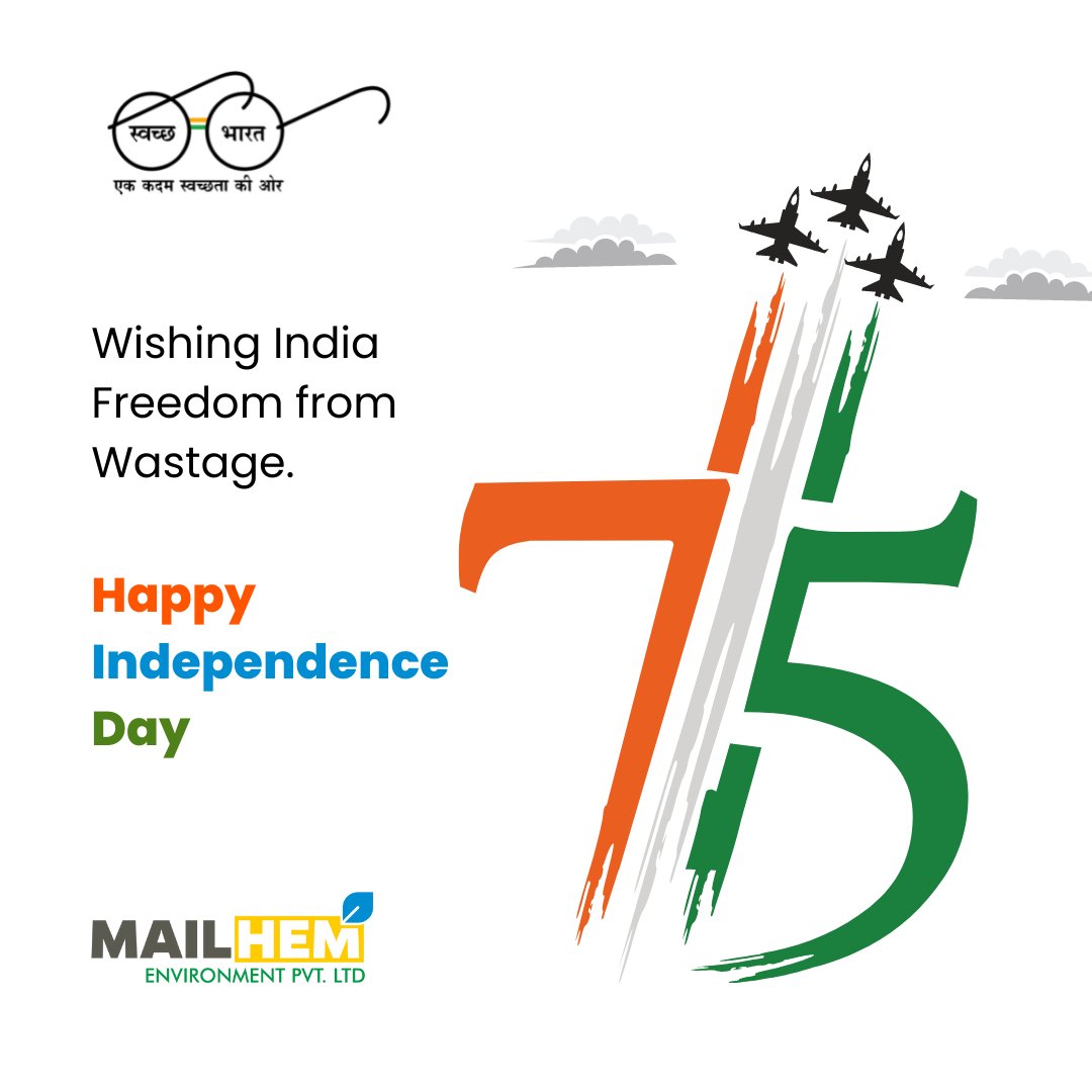 mailhemIndia's tweet photo. On this Independence Day, we hope that India can achieve freedom from wastage and  

#happyindependenceday #independenceday #independence #freedomfromwaste #mailhemenvironment #greenenergy #wastetogold #wastemanagementsolutions #wastetoenergy  

Call 9373597455 https://t.co/rJH7foxLBv