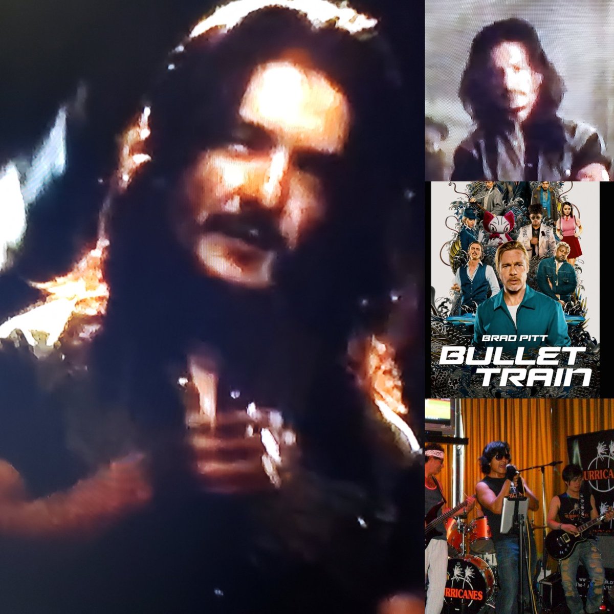 DaVangBand's tweet photo. It was great to see my former Hurricane bandmate, Pancho Cardena in the Brad Pitt's latest movie Bullet Train. Living his dream. 🤟😁 https://t.co/rsNuwOzmIR