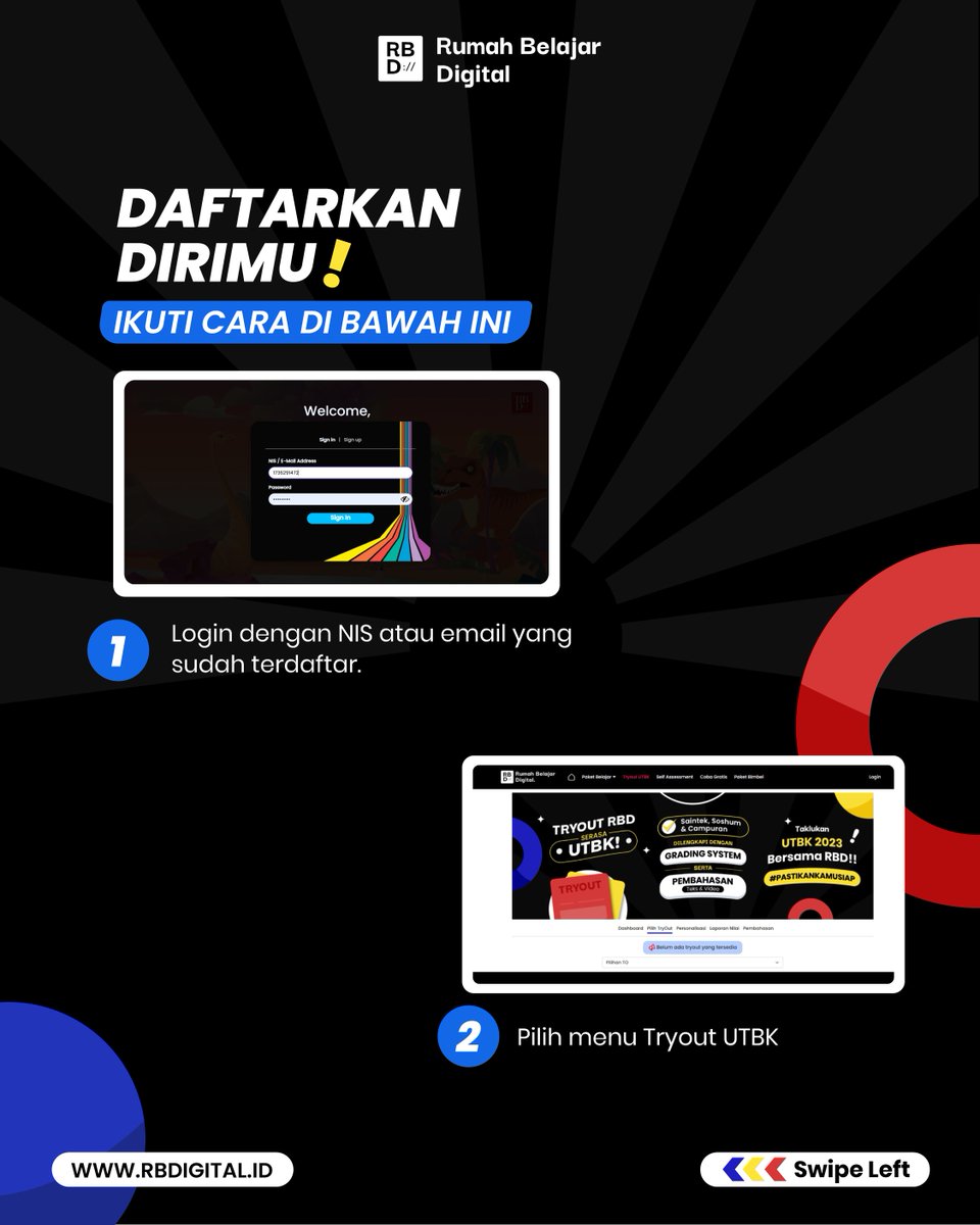 rbdigital_id's tweet photo. ✨Tryout UTBK Gratis by RBD✨
Caranya gampang! 
1. Follow twitter https://t.co/JyowKDMS2S
2. Like/retweet tweet ini 
3. Tag 5 temen kamu lalu beri hastag #tryoutserasautbk 
4. Lalu daftar ke https://t.co/j9TG12DEZS

Kamu akan otomatis mendapatkan voucher Free TryOut UTBK 2023 https://t.co/5The9oplxB