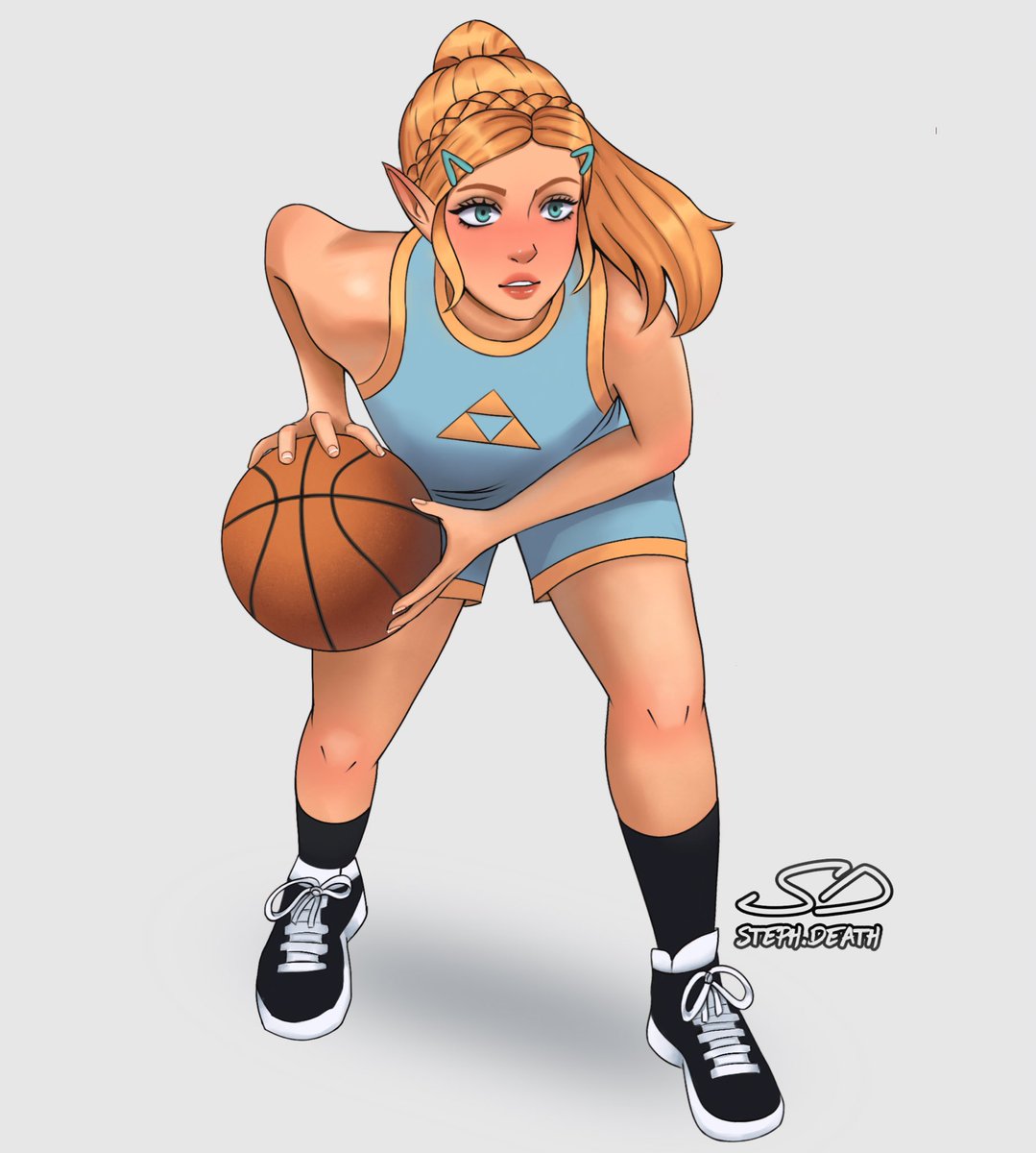 stephdeath_'s tweet photo. Triple threat Zelda 🏀 #Zelda #zeldafanart #charactersketch #fanart  #LegendOfZelda #digitalart #bball https://t.co/fl9F2gqHme