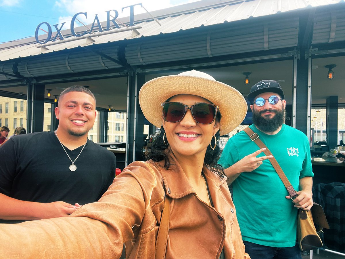 MariaIsa's tweet photo. Pure joy, motivation, focus, and reflection with the team #peopleforMariaIsa #Movimiento at my favorite Lowertown Rooftop in District 65B @OxCartSTP 💪🏽 https://t.co/eeD25S4rYc