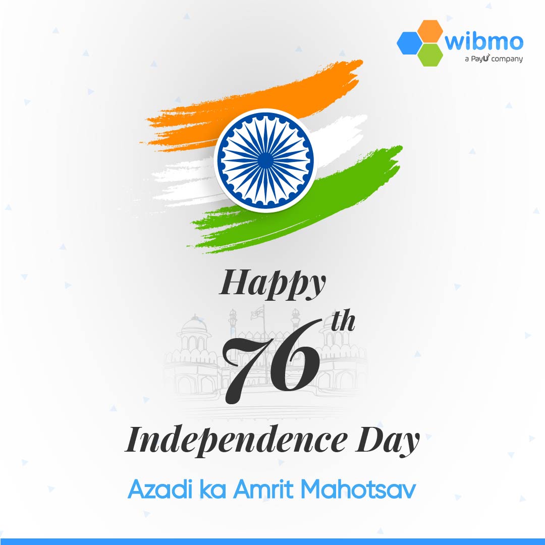 Wibmo_inc's tweet photo. Let us celebrate the auspicious occasion of Independence Day with high spirits and great enthusiasm. Wishing everyone a very Happy Independence Day🇮🇳

#azadikaamritmahotsav #76thindependenceday #Beswishes #Wibmo https://t.co/IDc6QwdJ1T