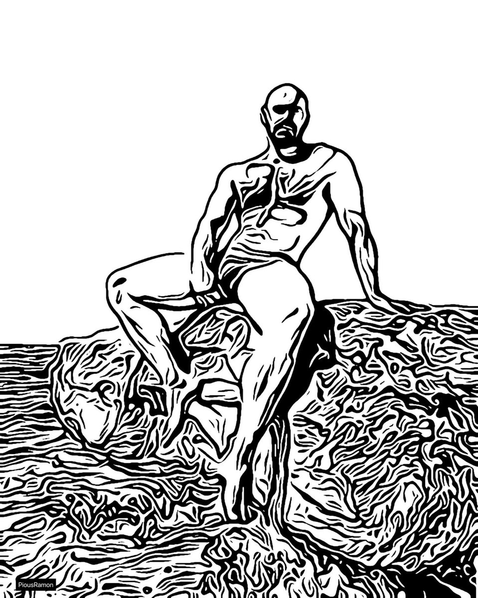 PiousBoyX's tweet photo. On the rocks. #gayart #gaymen #gaybeauty #gaydaddy Inspired by @mrcaccamo https://t.co/480GuvspuJ