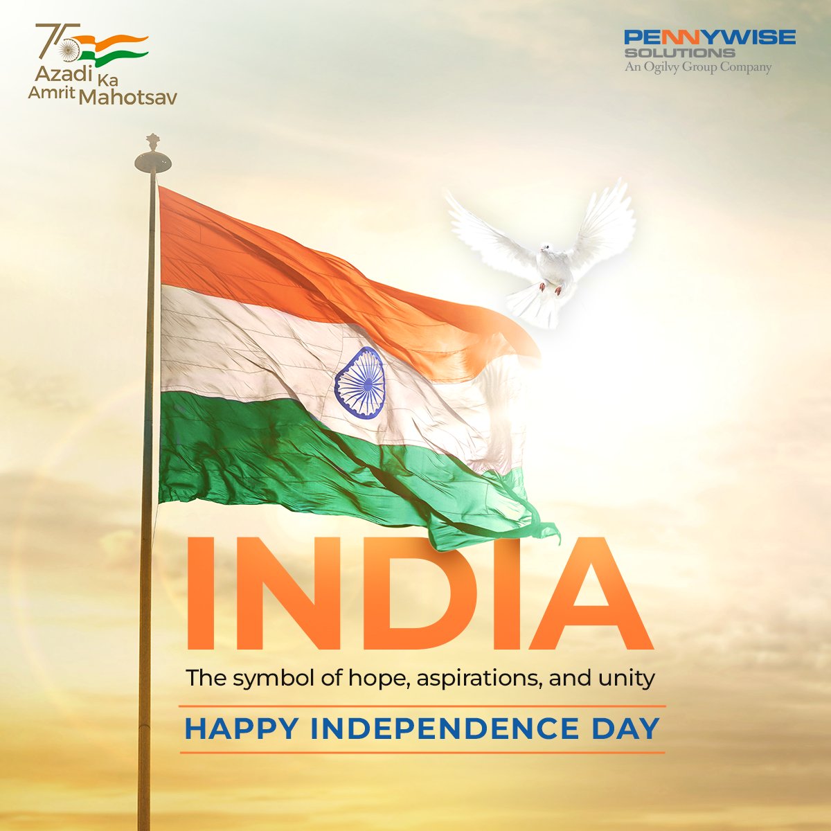 Celebrating 75 glorious years of our independence and saluting the brave leaders and #freedom fighters who gave away everything for the sake of the nation. #HappyIndependenceDay! #PennyWise #IndependenceDay #IndependenceDay2022 #Independence #HarGharTiranga #AzadiKaAmritMahotsav