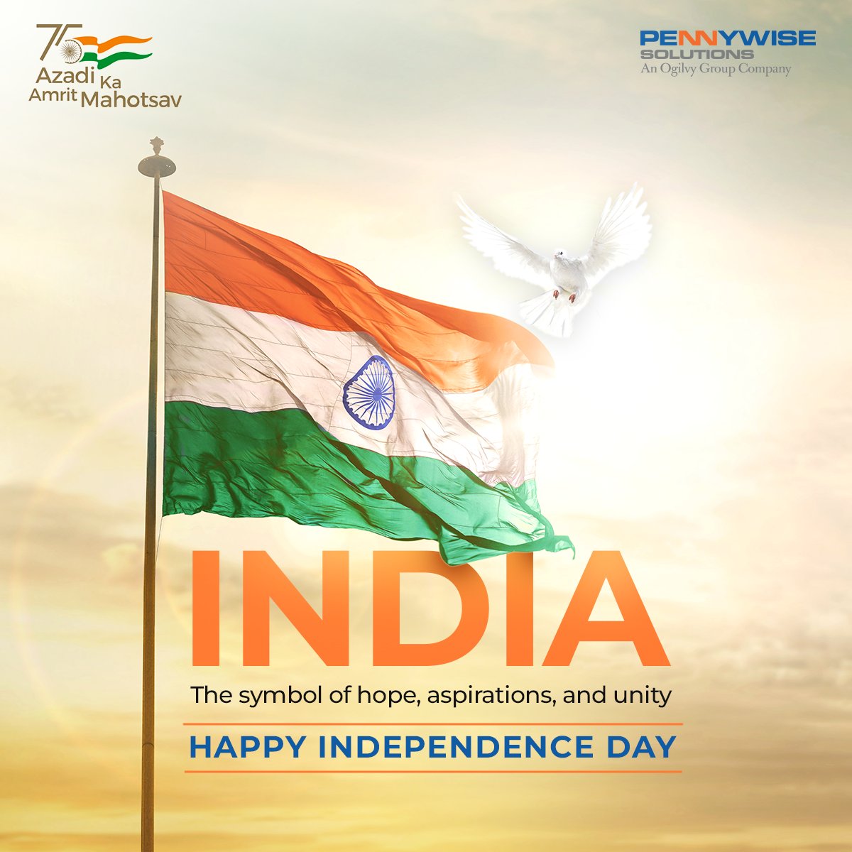 PWSTechDesk's tweet photo. Celebrating 75 glorious years of our independence and saluting the brave leaders and #freedom fighters who gave away everything for the sake of the nation. #HappyIndependenceDay!

#PennyWise #IndependenceDay #IndependenceDay2022 #Independence #HarGharTiranga #AzadiKaAmritMahotsav https://t.co/iRMc7lU67o
