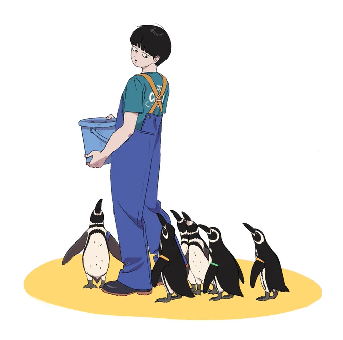 ペンギンの飼育員のモ 