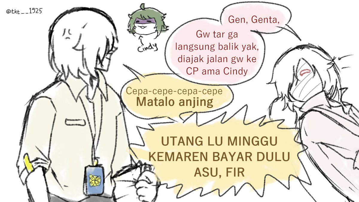 tkt__1925's tweet photo. Jalan ama cewek dia gaskan, bayar utang ke kawan dia lupakan
Anjing lo firman
(Ga tau tiba2 kangen ini Fatui Senayan!AU WKWKWKWK)
#GenshinImpact #Fatui #Skirminshers #Pyroslinger #Geochanter https://t.co/m18x84L5e2