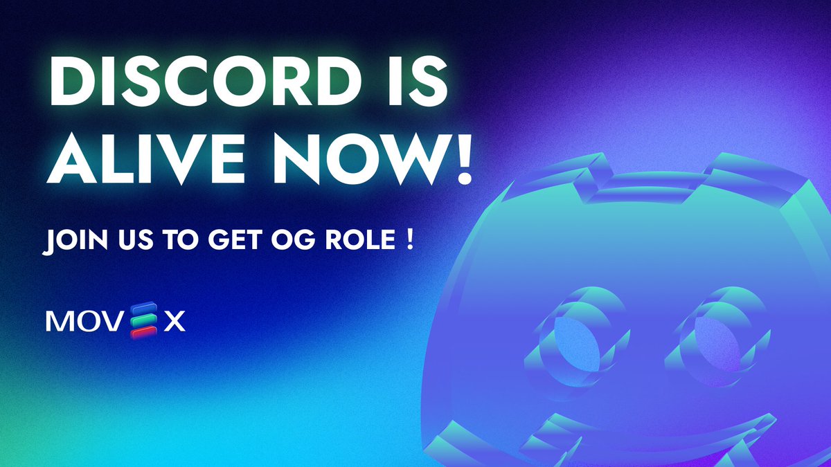 🎁 🎉  $1000 value token #Giveaway at TGE to celebrate Discord comes alive 

✅To qualify:

1️⃣Join Discord to be OGs discord.gg/U5BPsCFCRu

2️⃣Follow <a href="/joinMovEX/">MovEX - Building the Defi foundation</a> &amp; RT pinned post

3️⃣ RT &amp; Like this post, tag 2 friends in comment

Extra $1000 if >1000 RTs.

🔥 10 winners in 48 hrs