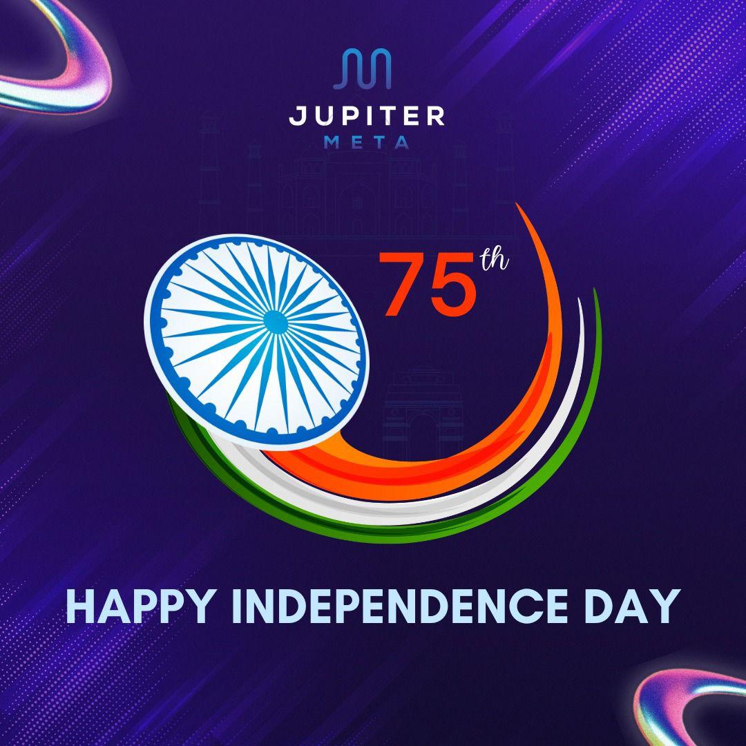JupiterMeta's tweet photo. Happy 75th Independence Day 🇮🇳

#jupitermeta #nftart #nftcommunity #cryptocurrency #bitcoin #blockchain #metaverse #virtualrealitygames #independencedayindia https://t.co/5gnuUvqxw2