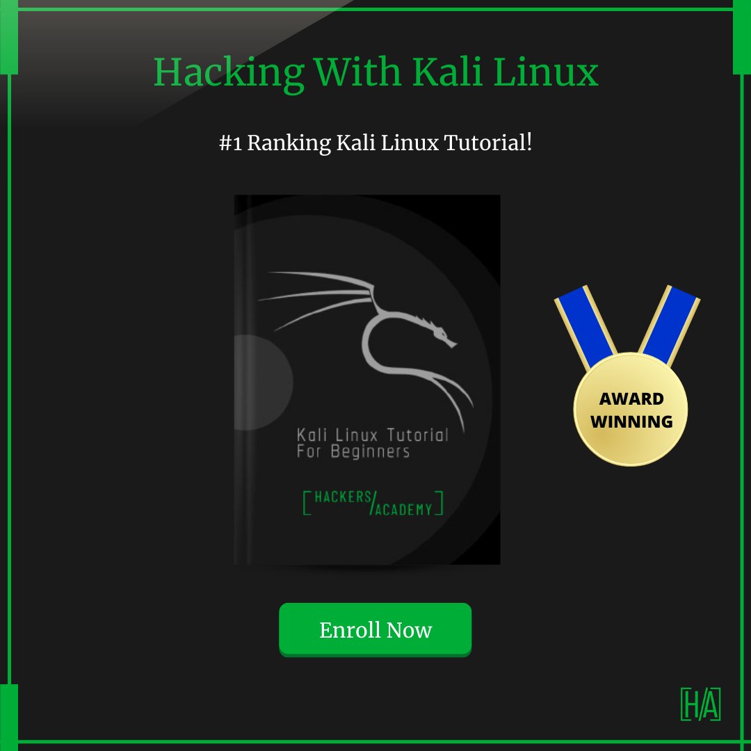 Enroll Today!
Hacking With Kali Linux

No.1 Ranking Kali Linux Tutorial!

Enroll Now: zcu.io/JBep

#HackersAcademy #cybersecurity #ethicalhacking #ethicalhackingcourse <a href="/Hackers_Academy/">Hackers Academy</a> #india #uae #russia #usa