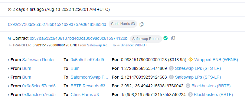realFUD's tweet photo. .@ChrisHarrisADG also coincidentally sold some of his #bbtf tokens 1 hour before the exploit and bought back in right after 🤔

CH Sell: https://t.co/vUujKebw1x

Exploiter Sell: https://t.co/7VnaYrj2S2

CH Buy: https://t.co/g1sg20eVrC

#safemoon #safemoonafterdark #bbtf https://t.co/Qz4pcOohYk
