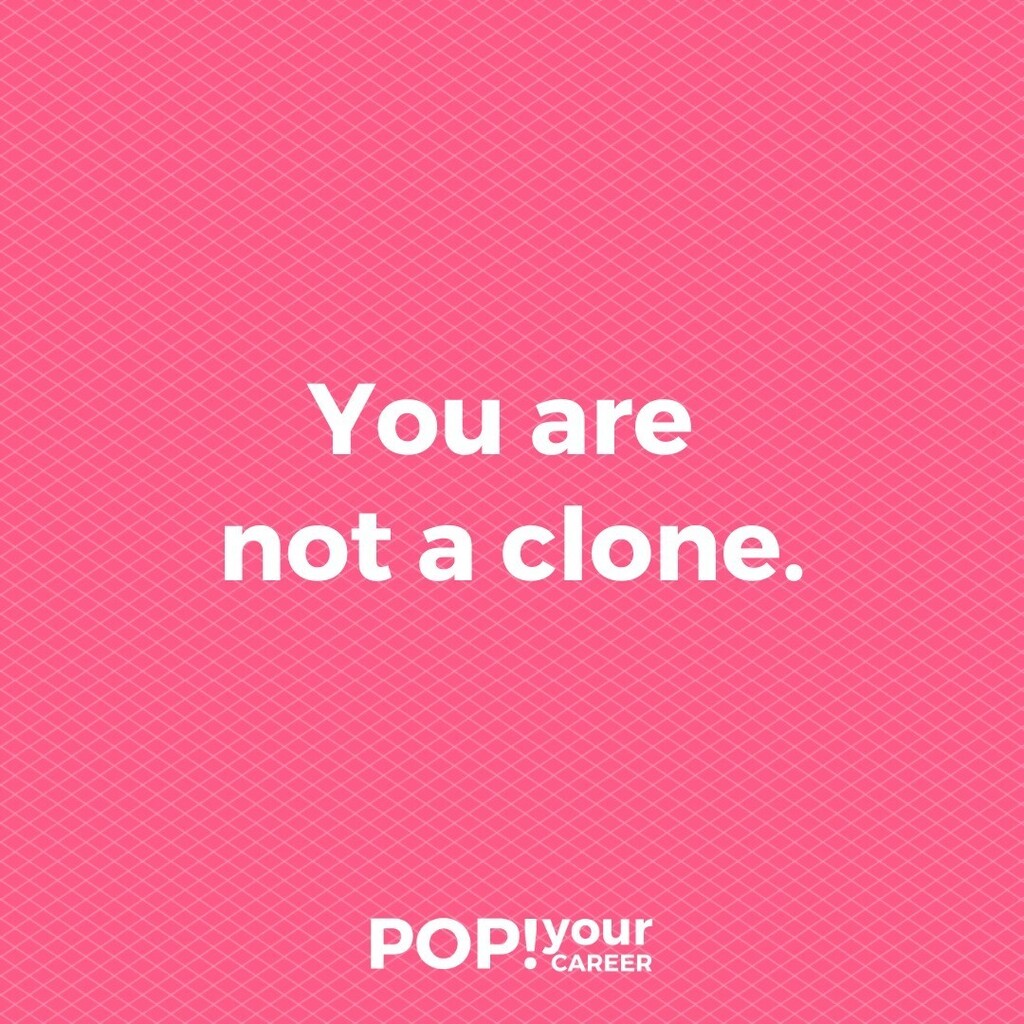 PopYourCareer's tweet photo. Hey you. 

Just a quick reminder today that you aren't a clone. You don't have to be like anyone else. And it's okay to commit to being your authentic self and stop wasting your energy masking your uniqueness and trying to be like your work colleagues. 

Sure, you might cop … https://t.co/wL7RRXSLMc