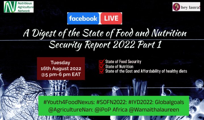 <a href="/iPoPAfrica/">iPoPAfrica</a> Every Tuesday 5pm to 6pm on Facebook Live

The State of Food and Nutrition Security Report, 2022 DIGEST

When we received the State of the Food and Nutrition Security Report a few months ago,

<a href="/wamaithalaureen/">laureen_wamaitha</a> It should not be just another report for the archives.