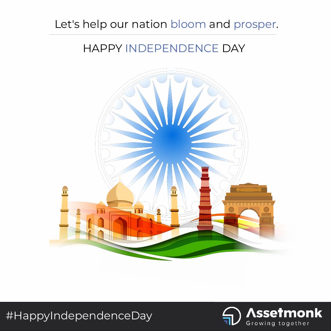 Assetmonk_live's tweet photo. May our flag always soar high and we move forward to a new era of greatness. 

Happy 75 years of glorious independence to every Indian, everywhere. 

#assetmonk #15thaugust #jaihind #indianindependenceday #happyindependenceday https://t.co/4NgIpjY0JI