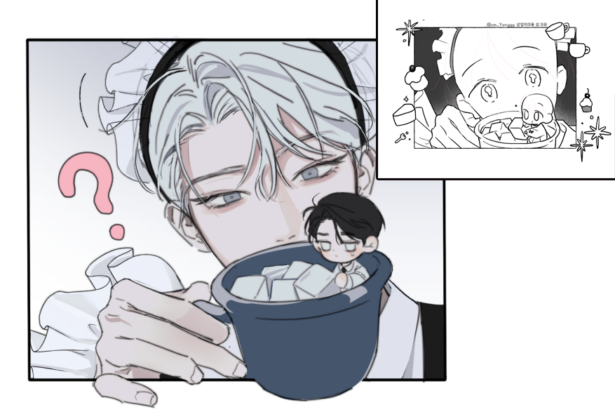 wonone's tweet image. 그림체 안 맞는 이메레스 하면 생기는 일..