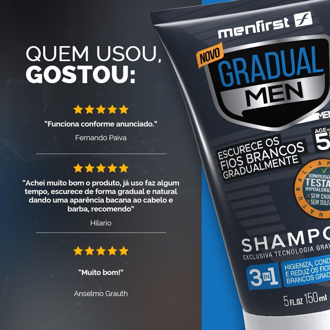 MenfirstBrasil's tweet photo. ✅ Shampoo Gradual Men, quem usou gostou!

Está procurando resultados e um produto de confiança? Nossa linha possui produtos para todos os gostos e preços que cabem no seu bolso.
🖥 Adquira em nosso site: https://t.co/1hI1N7GO8M https://t.co/UNPcGxsxG5