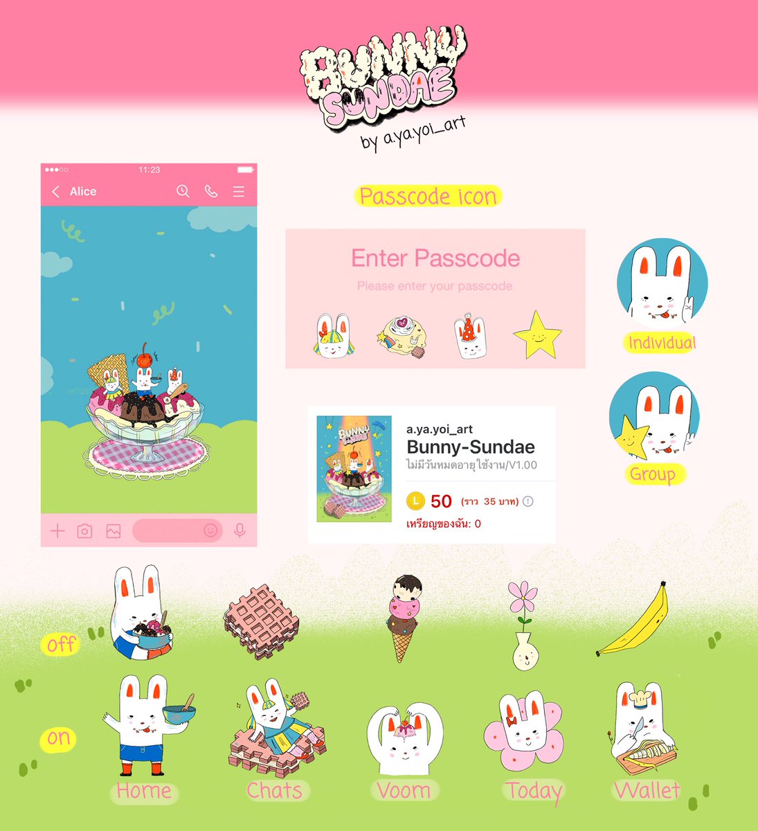 mayako_studio's tweet photo. [New! (´• ω •`) ♡] 
🍨 𝙇𝙞𝙣𝙚 𝙩𝙝𝙚𝙢𝙚: 𝘽𝙪𝙣𝙣𝙮-𝙎𝙪𝙣𝙙𝙖𝙚 🍒

ในที่สุด \(★ω★)/ ธีมไลน์ลายแรกได้ลงขายแน้ว!🥹ใครชอบใครเอ็นดูมาอุดหนุนได้นะค้าบ

https://t.co/lRD9bMNQcz

#ธีมไลน์ #ธีมไลน์น่ารัก #ธีมไลน์ใหม่ #ธีมไลน์น่ารักๆ https://t.co/LjCsVmA1b5