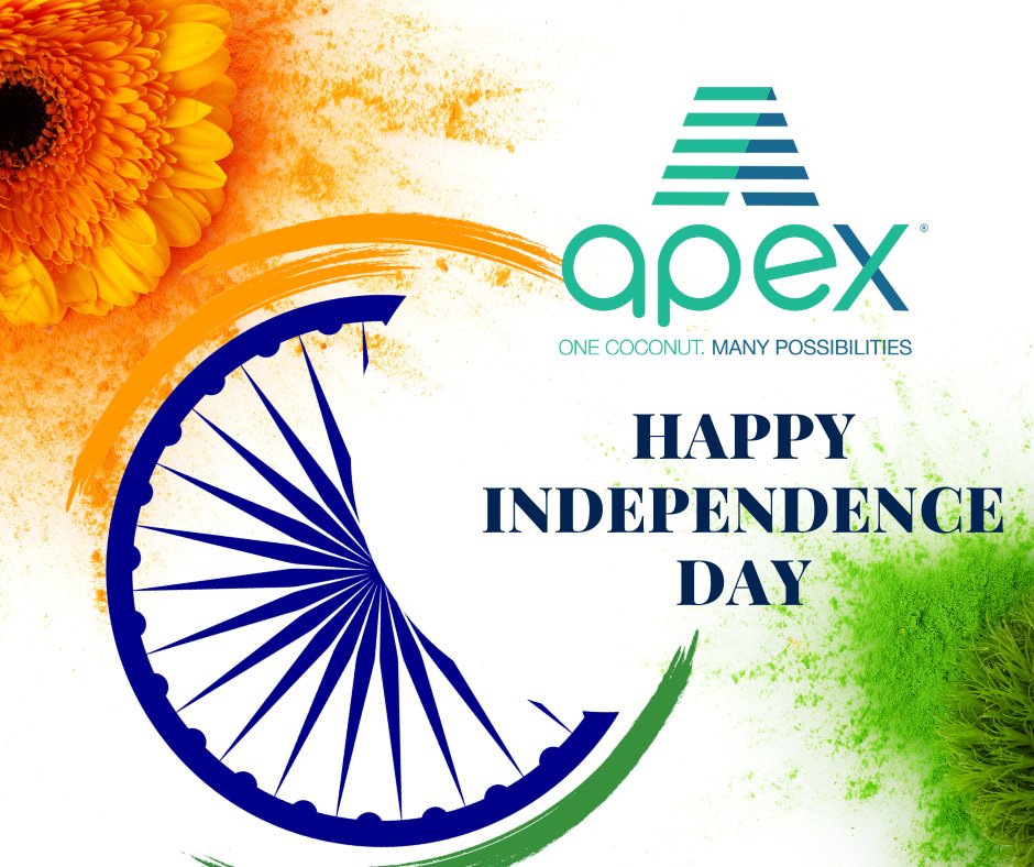 ApexCoconuts's tweet photo. Let your spirits fly high with the Indian flag today. Apex Family wishes you a Happy Independence Day!

#azadikaamritmahotsav #independenceday #IndependenceDay2022 https://t.co/9VthLXIiI5