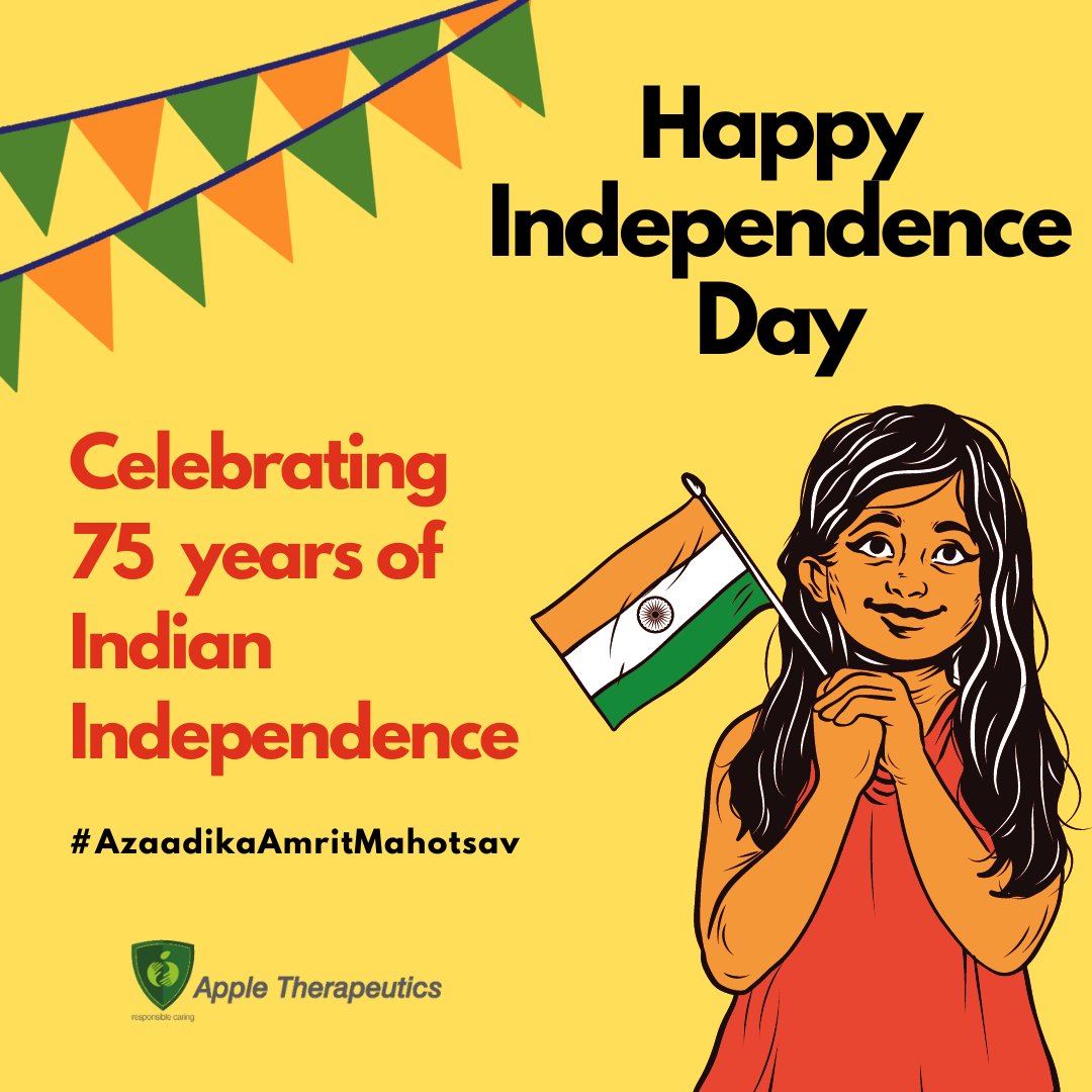 AppleThera's tweet photo. May the Indian Tricolor always fly high. Warm wishes on the grand occasion of 75th Independence Day🇮🇳

#HappyIndependenceDay #HarGharTiranga #AzadiKaAmritMahotsav https://t.co/IsFT2wWgxd