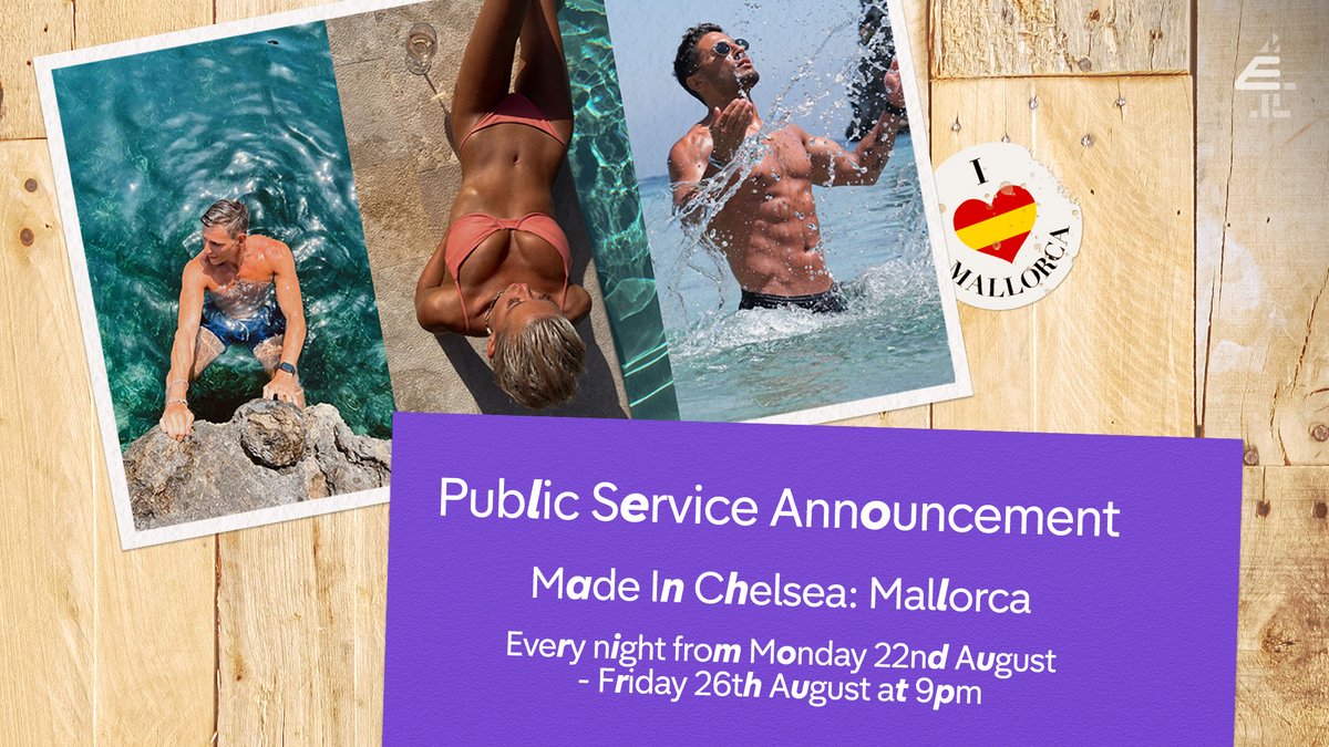 E4Chelsea's tweet photo. A summer date for your diary! ☀️ 🇪🇸 #MadeInChelsea https://t.co/SPpnHr05d8