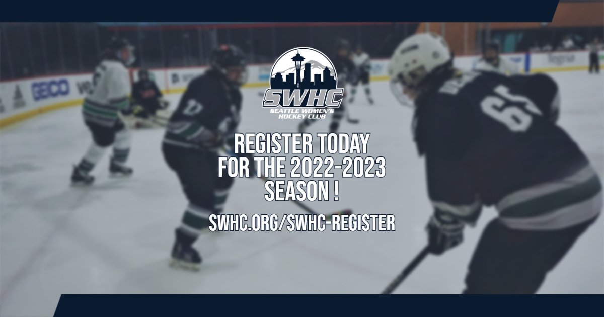 SeattleWHC's tweet image. Registration for the 2022-2023 season is now open! Head over to swhc.org/swhc-register to register. Player spots are limited but there is no cap for goalies. We can't wait to get back on the ice with the club! 🏒🥅 #swhc #womenshockey