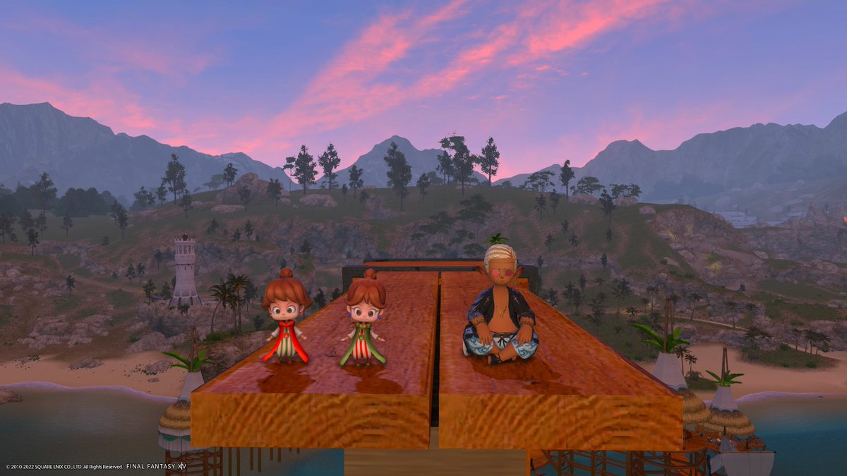 sh0wBee's tweet photo. 帰ってきた常夏の魔城踏破！！
頂上からの絶景を楽しんできましたー
#FF14 https://t.co/SzNLymA835