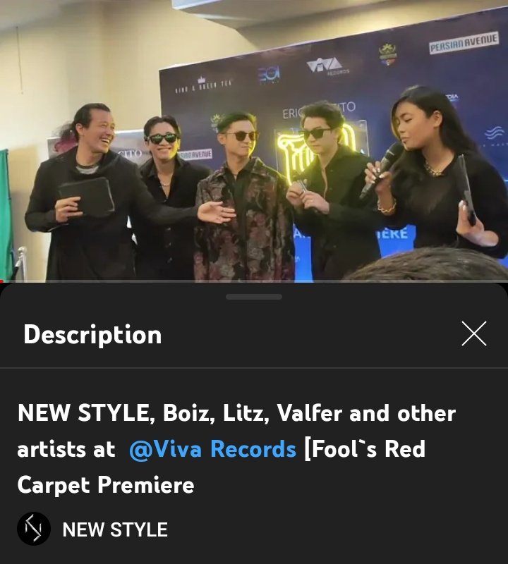 [ @NewStyle_offcl | Vlog Update || 081522 ] NEW STYLE, #BOIZ, #LITZ, #Valfer, and other Artists at @viva_records [ #Fool's Red Carpet Premier ] ( @ericejercito ) Thank you so much for Inviting our Boys!🤗 @/NEW STYLE 🔗 youtu.be/WvzRaXNnf5U @NewStyle_offcl #NEWSTYLE