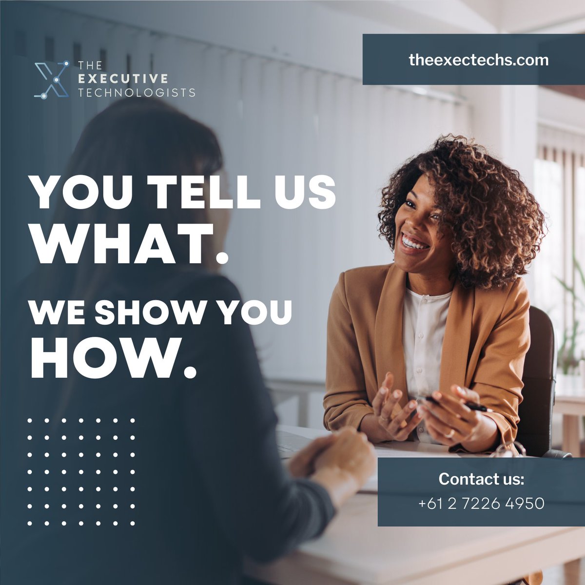 When you ask, “what business problem are you trying to solve?” the conversations start.

Are you ready to unlock the future of your business? Connect with us.

#theexectechs #tomorrowsfuturetoday #futurereadybusiness #savvywithtech