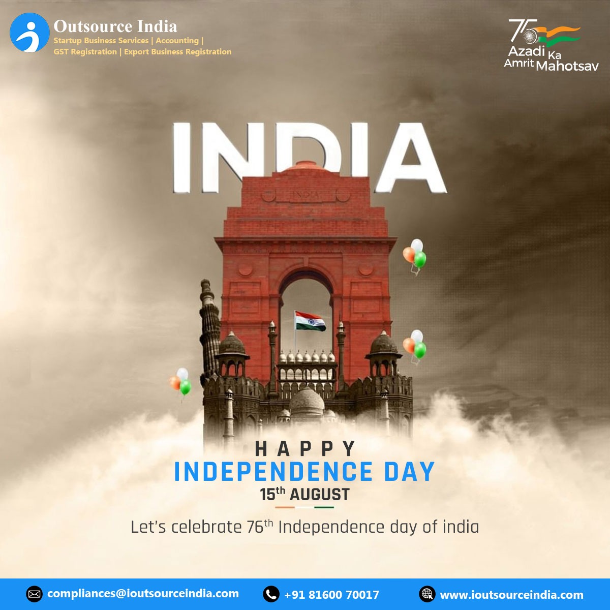 IOutSourceIndia's tweet photo. We Are Blessed That We Can Be A Part Of The Success Of India By Being A Company That Works For The Prosperity Of Its People And Nation.

Happy Independence Day. 🇮🇳❤️

#HappyIndependenceDay #IndependenceDayIndia #IndependenceDayIndia2022 #legalservices #startups #ioutsourceindia https://t.co/Oixs5mL7OX