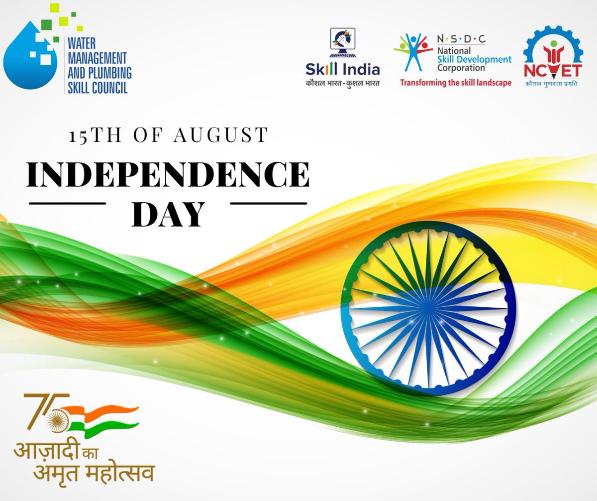 WMPSkillCouncil's tweet photo. Let us honour all those heroes who gave their lives for our freedom. Happy Independence Day to one and all.
Team
WMPSC
#IndependenceDay2022 #IndiaAt75 #IndependenceDayIndia
#wmpsc
@MEPSCindia @NSDCINDIA @MSDESkillIndia @NCVETIndia https://t.co/WmpEzjrWig