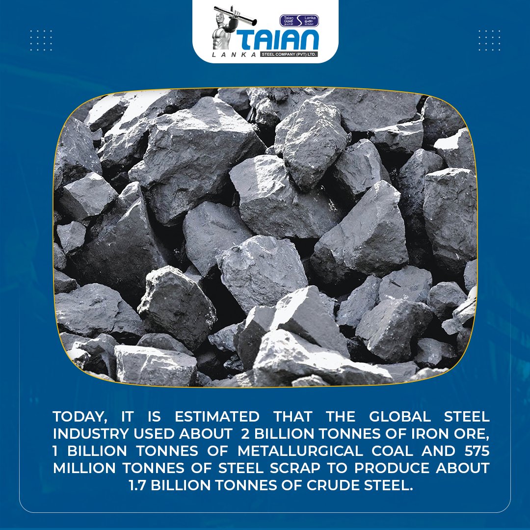 LankaSteel's tweet photo. Today it's estimated that the global steel industry used about 2 billion tonnes of iron ore.

#steelfact #steelindustry #taianlankasteel #srilanka https://t.co/vuwlaqq0no