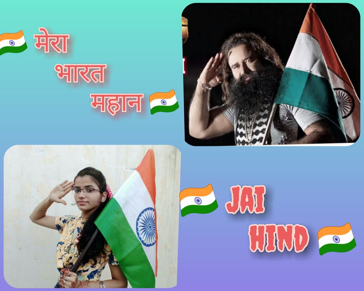 poonam77poonam's tweet photo. Thank you Guru Papa @Gurmeetramrahim Ji for instilling in us the feeling of patriotism.
#HarGharTiranga
#IndependenceDay 
#IndiaAt75 
#AmritMahotsav https://t.co/G9DSoHXe96