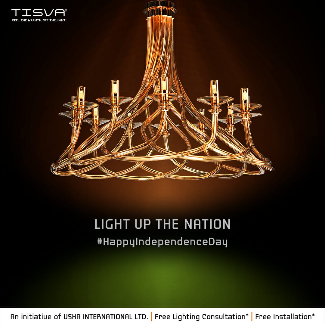 LightsbyTISVA's tweet photo. TISVA celebrates the Nation and wishes everyone a #HappyIndependenceDay. Let freedom glow!

.

.

.

#lightsbytisva #layersoflighting #trending #explorepage #independenceday #amritmahotsav https://t.co/Qg1nhZUWEB