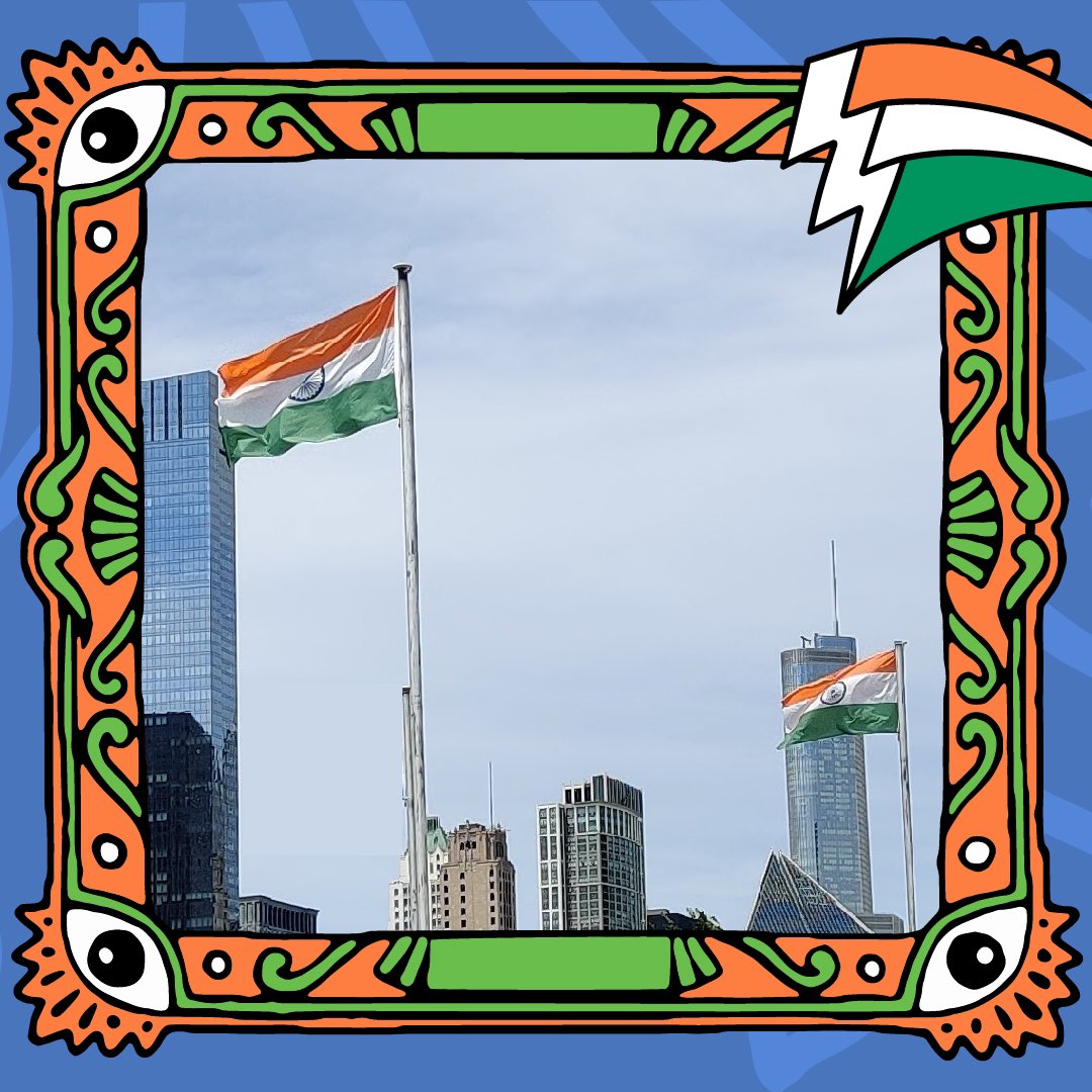 Spotted our flag in Chicago. 🇮🇳 Ever thought you'd say the words Lollapalooza & India in the same breath? Let's make history soon! Happy Independence Day 🇮🇳 #Lollalndia